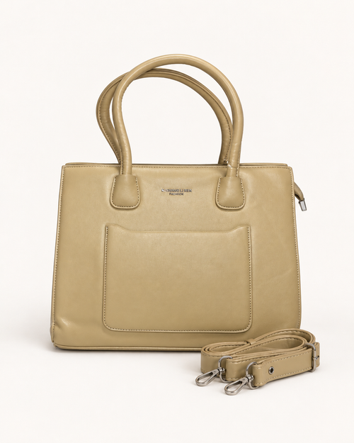 Belmont Khaki Structured Tote