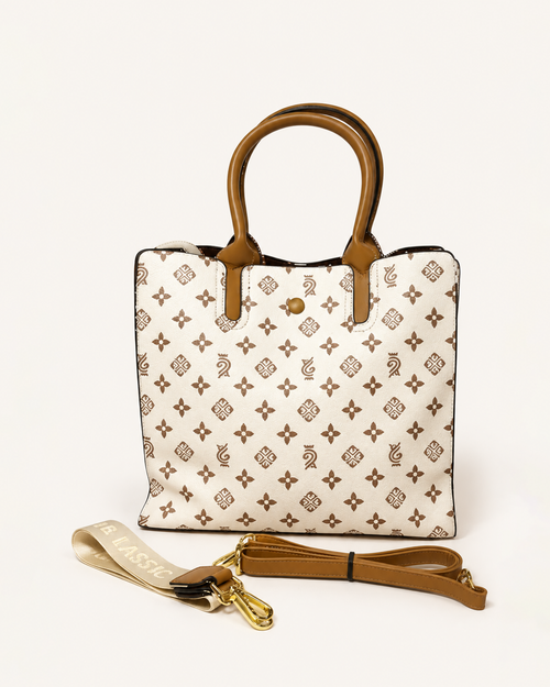 Camellia Ivory Monogram Tote