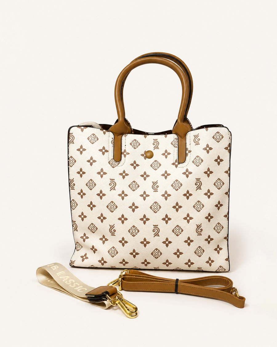 Camellia Ivory Monogram Tote