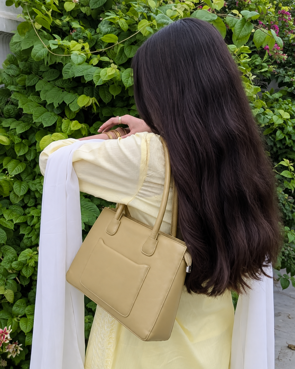 Belmont Khaki Structured Tote