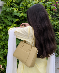 Belmont Khaki Structured Tote