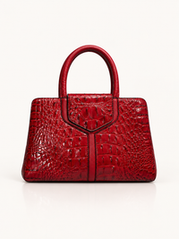 Valentina Ruby Croc Satchel