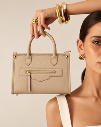 Beaumont Beige Structured Satchel