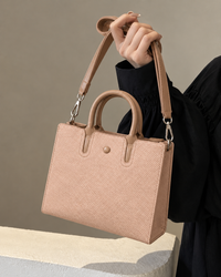 Rosalind Blush Woven Satchel