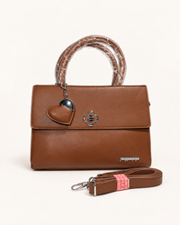 Marlowe Chestnut Flap Satchel