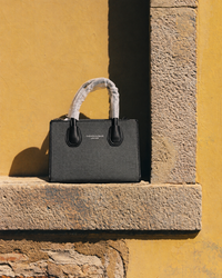 Black PU Leather Tote Bag
