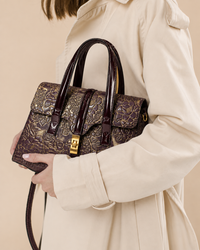 Aurelia Plum Gold Satchel