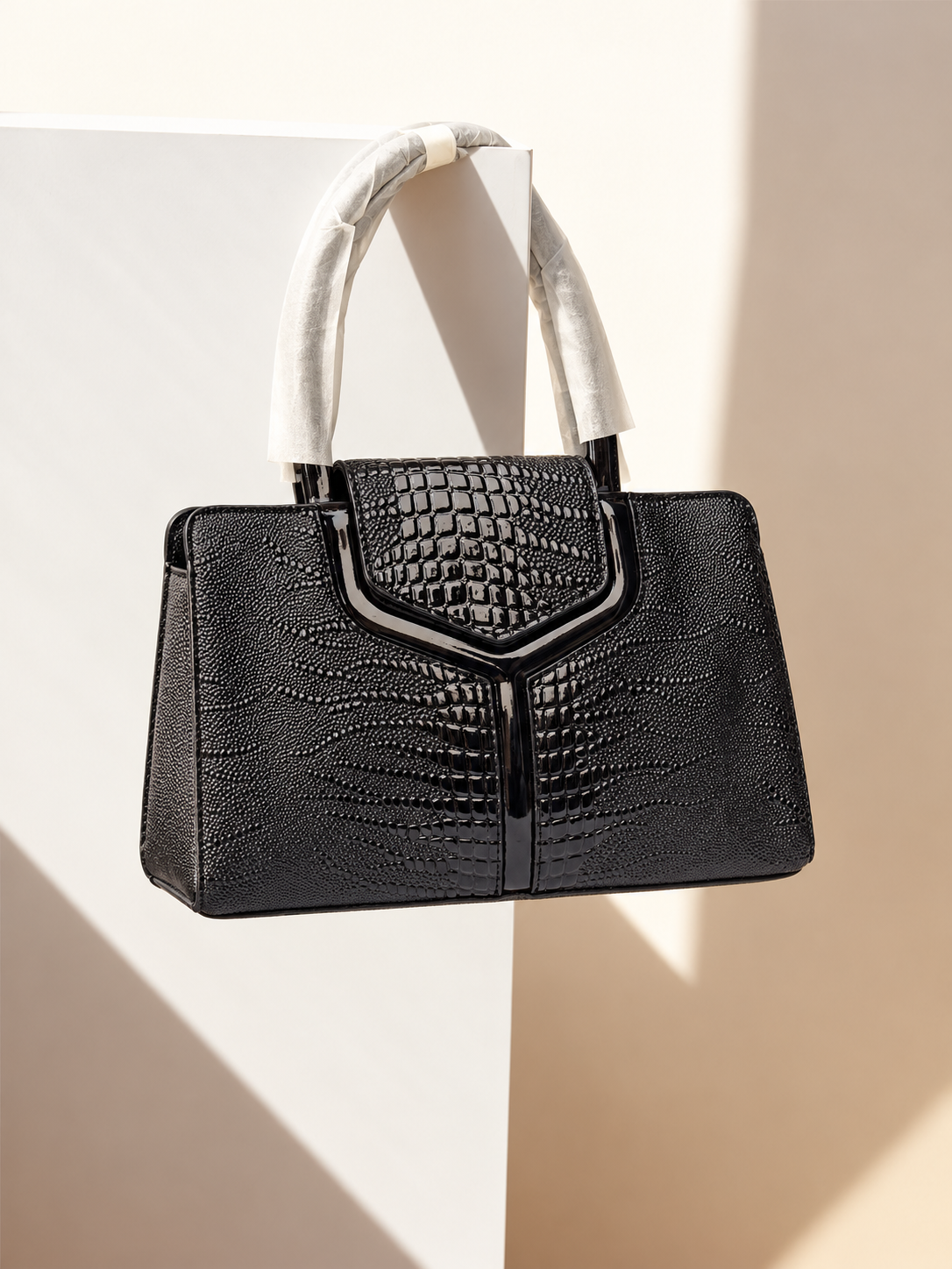Serpentine Croc Satchel