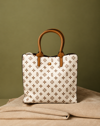 Camellia Ivory Monogram Tote