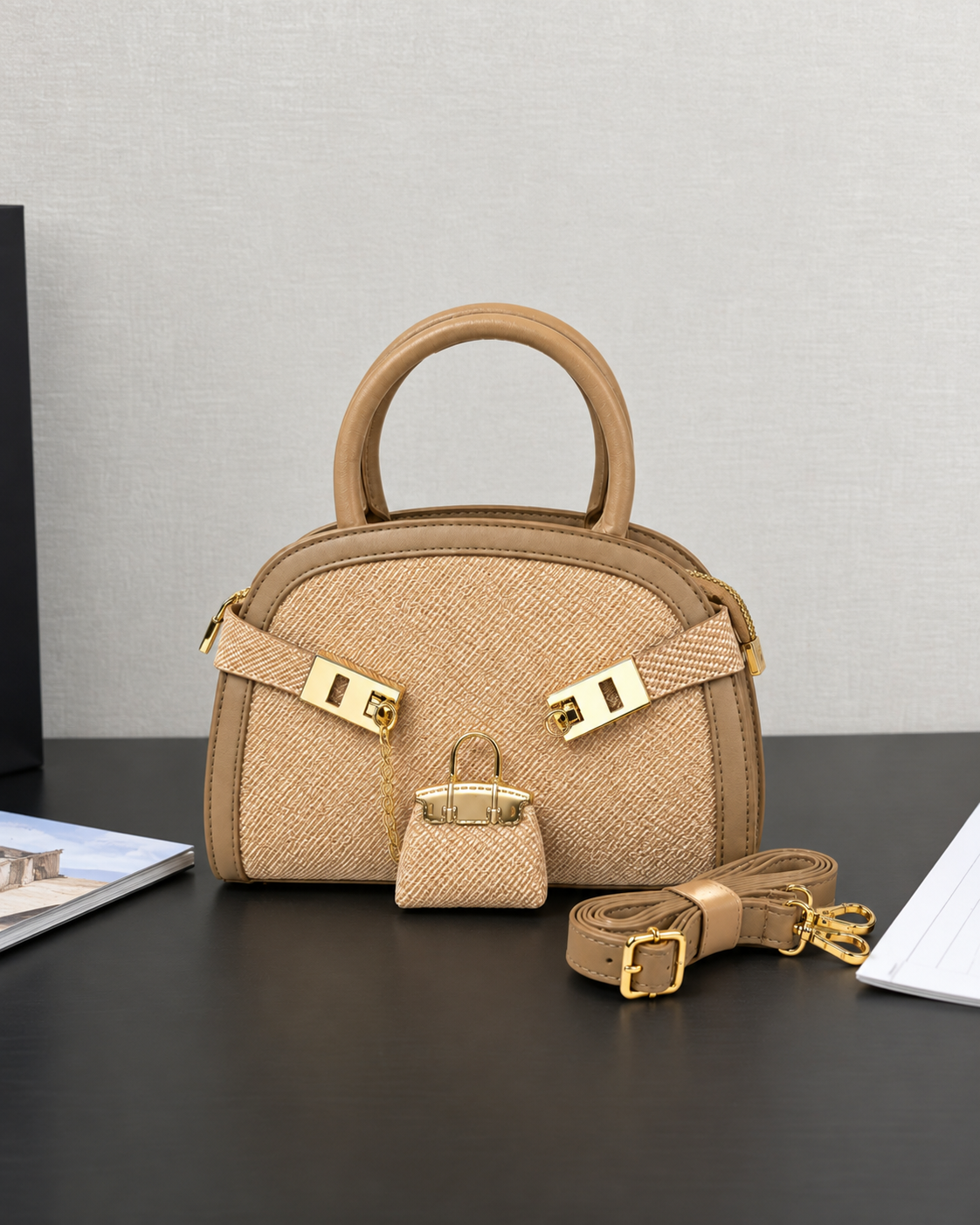 Sorrento Straw Dome Satchel