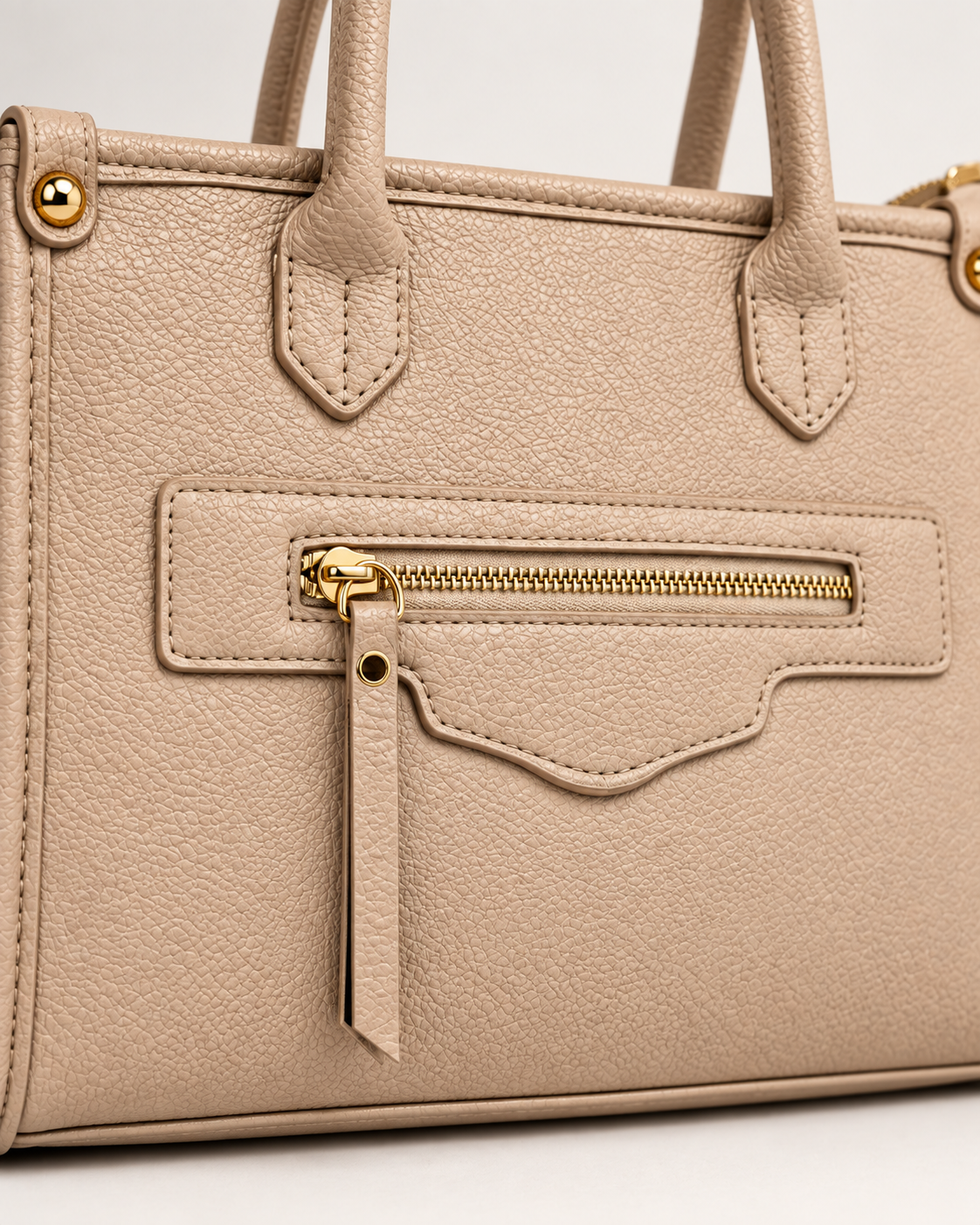 Beaumont Beige Structured Satchel