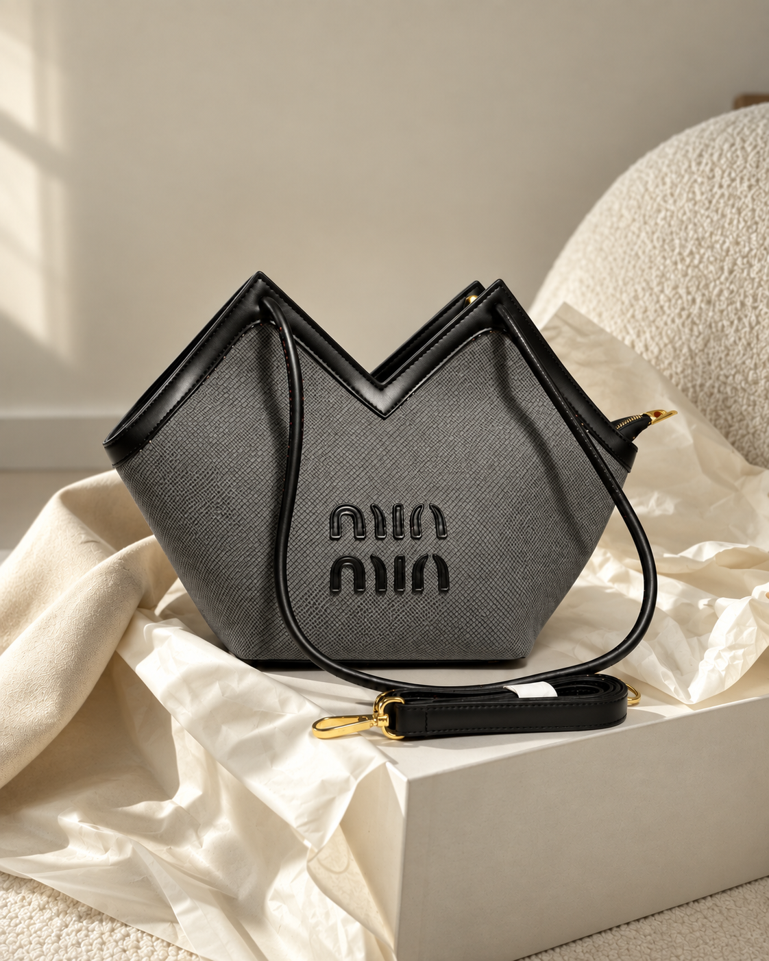 Stormfield Grey Modern Satchel