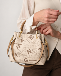 Sorbonne Cream Script Satchel