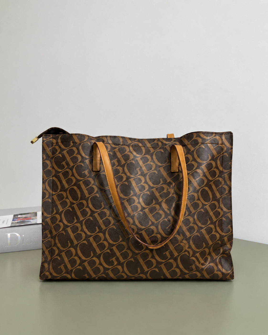 Heritage Brown Monogram Tote