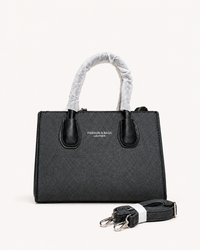 Black PU Leather Tote Bag