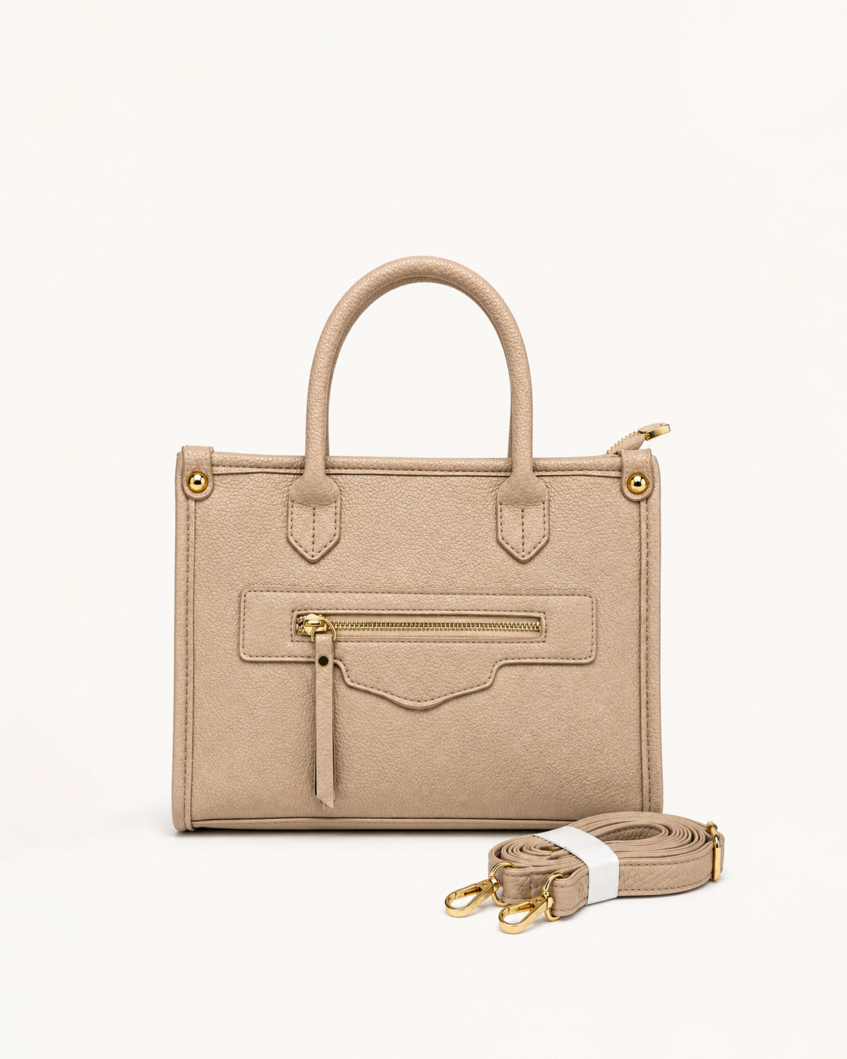 Beaumont Beige Structured Satchel