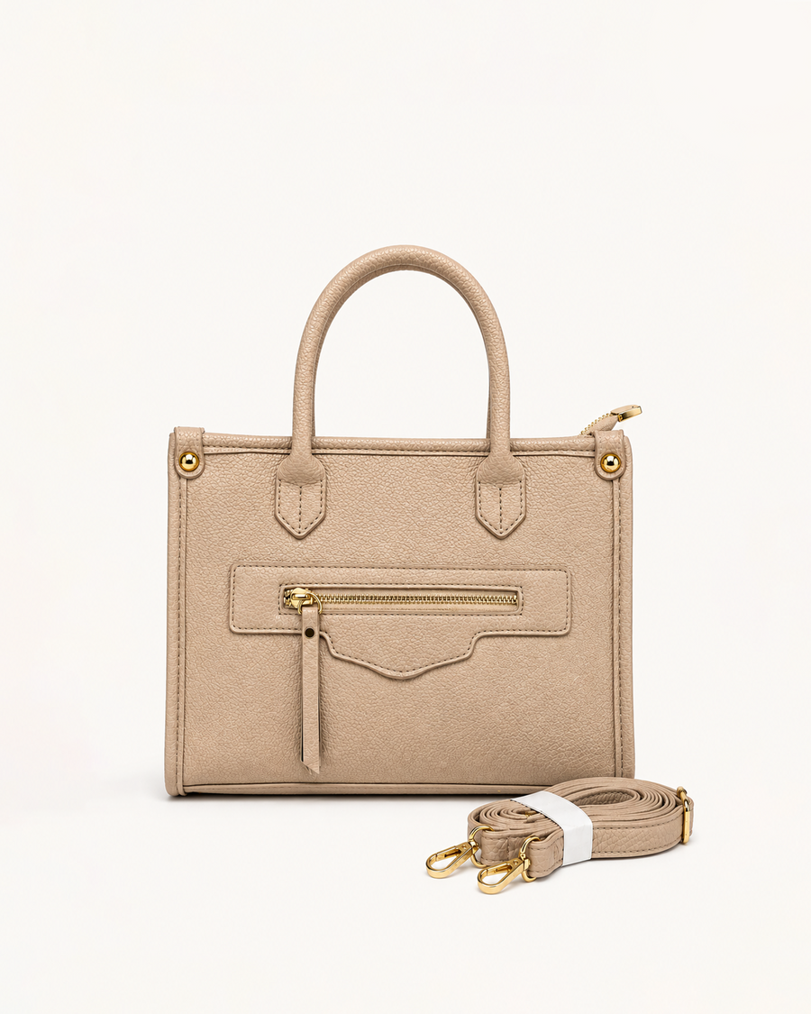 Beaumont Beige Structured Satchel