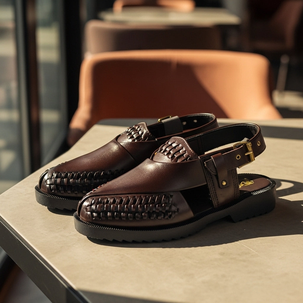 Tobacco Heritage Handcrafted Brown Peshawari Sandal