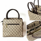 Monica Kiki Heritage Tote Bag – Beige & Brown