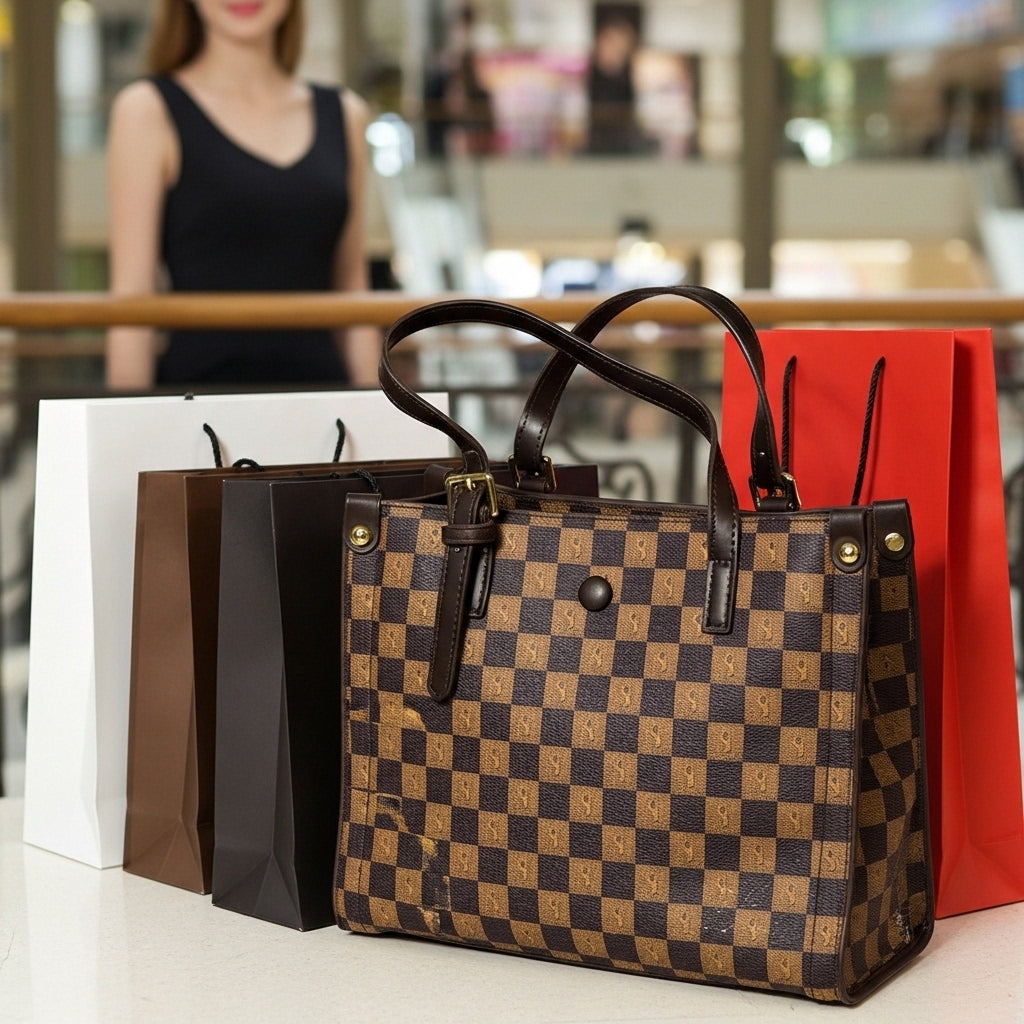 Damier Classic Structured Tote – Brown Checker