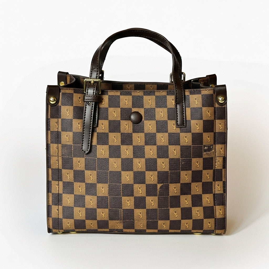 Damier Classic Structured Tote – Brown Checker