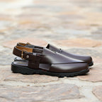 The Truffle Nomad Rugged Dark Brown Peshawari Sandal
