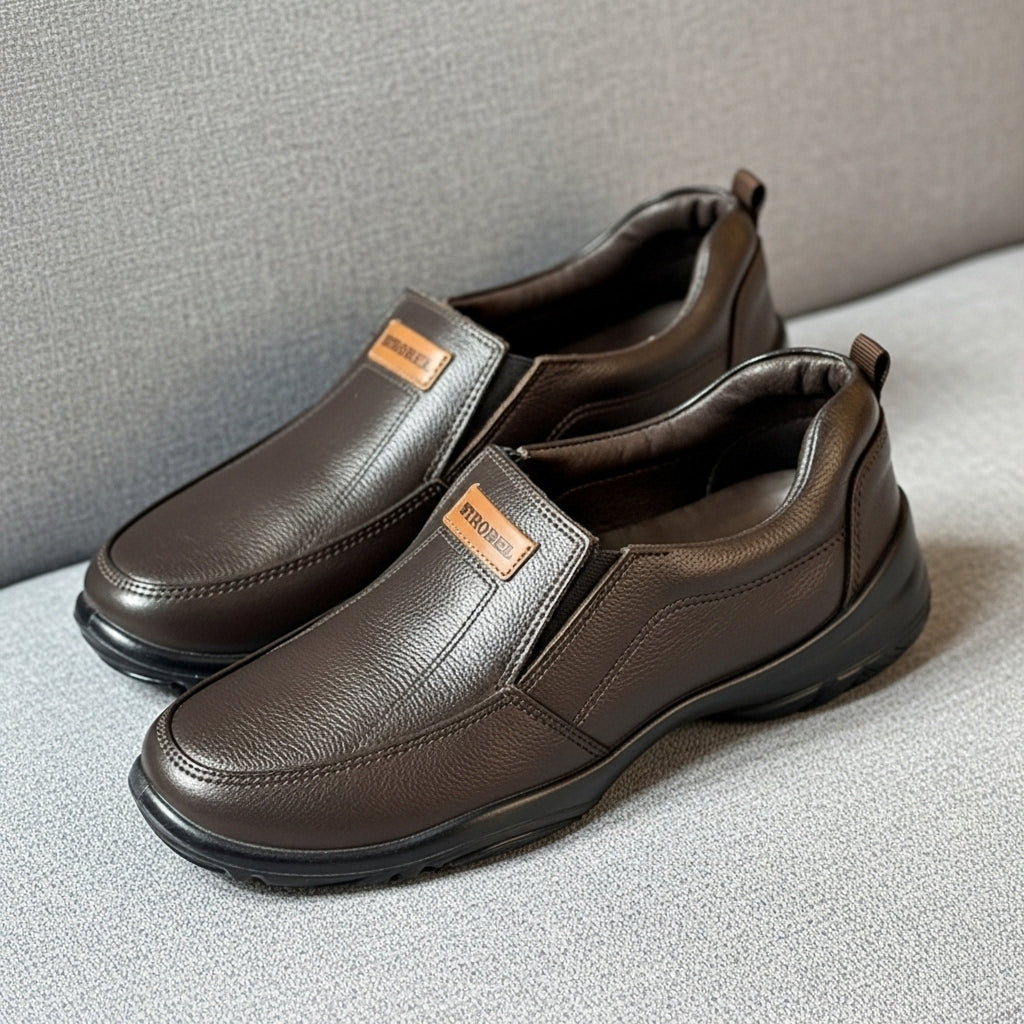 Premium Handcrafted Light Brown Leather Shoes with Medicated Comfort Insole | All-Terrain Durable Sole – Ultimate Daily Wear Comfort