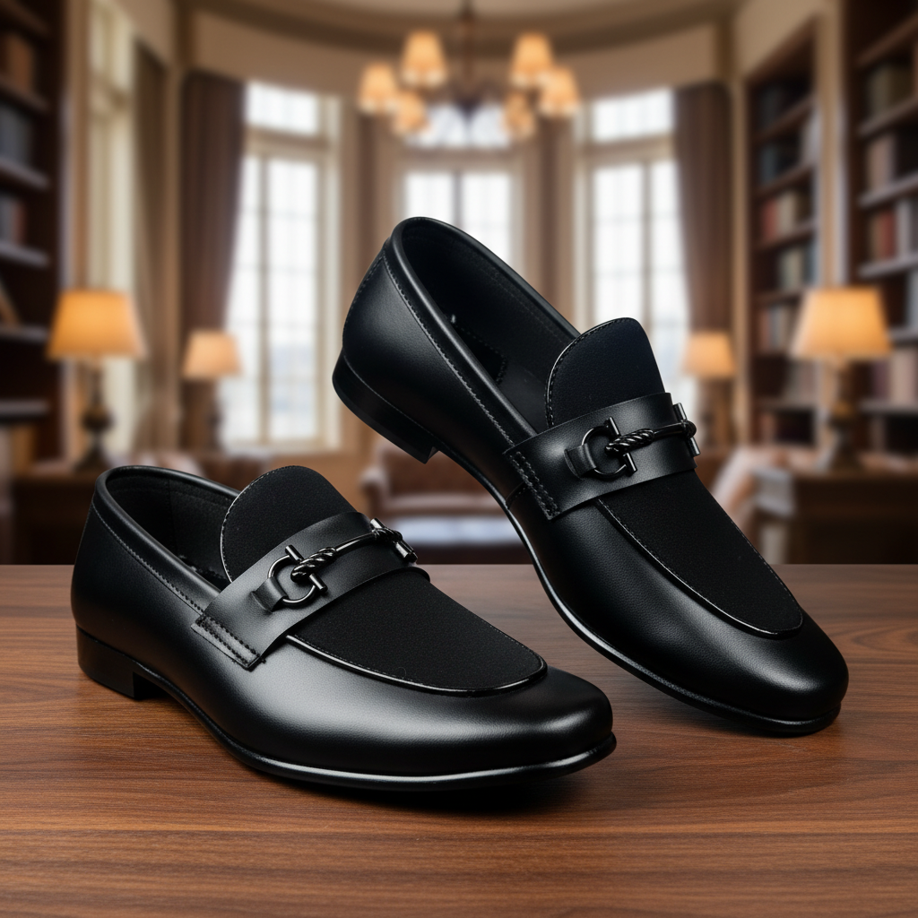 Men’s Black Premium Formal Leather Loafers