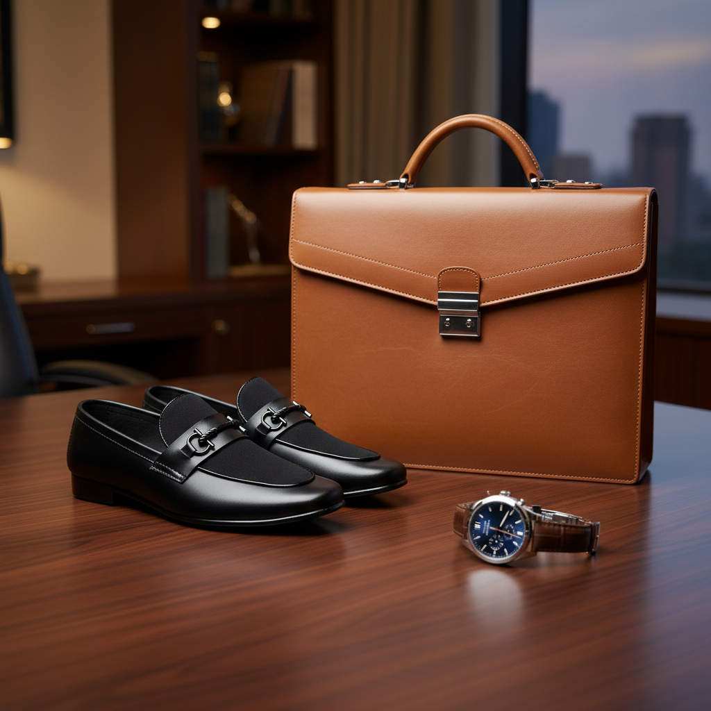 Men’s Black Premium Formal Leather Loafers