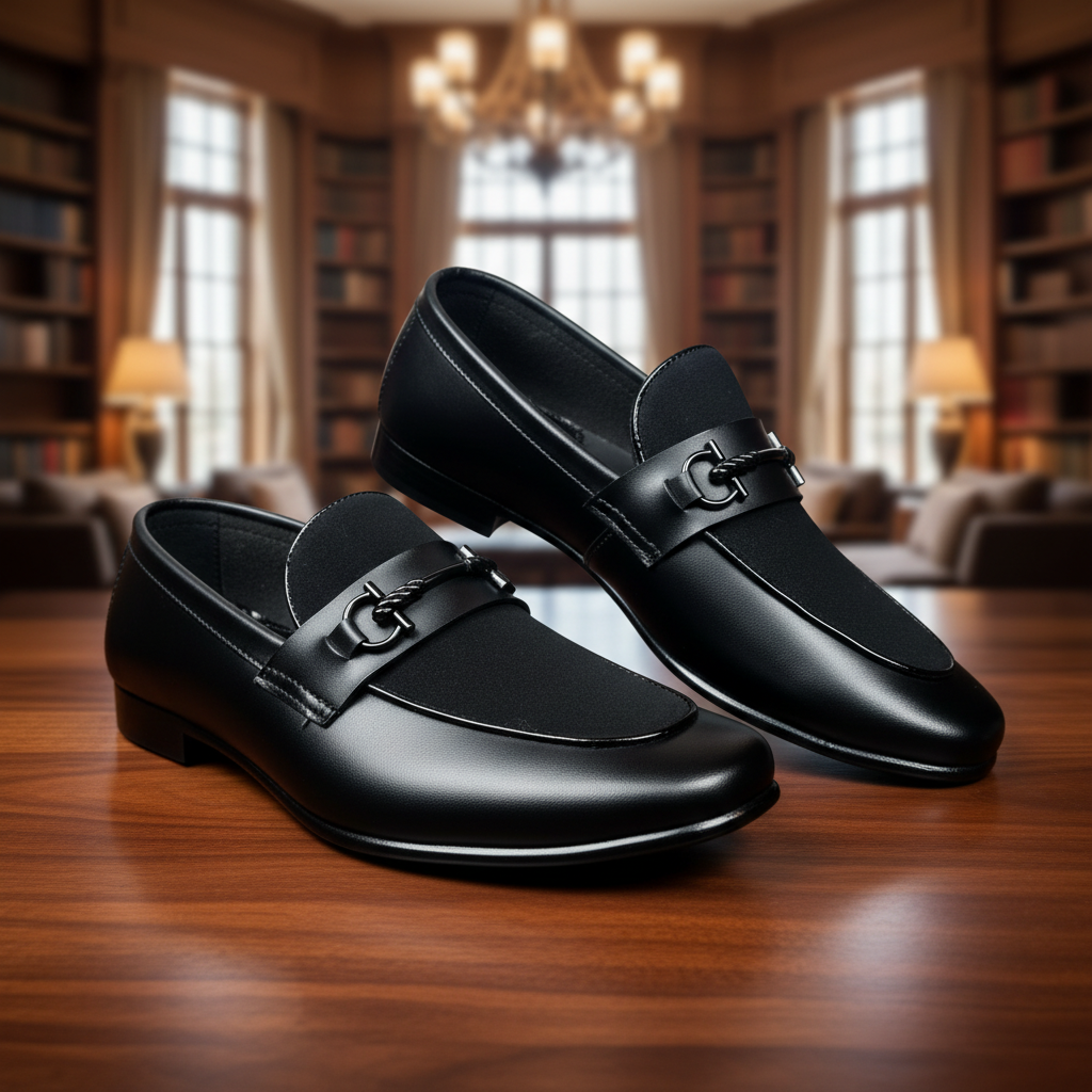 Men’s Black Premium Formal Leather Loafers
