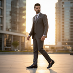 Sleek Black Formal Premium Handmade Loafers ~ clean silhouette, Elegant Strap Detail, Subtle Geometric Pattern