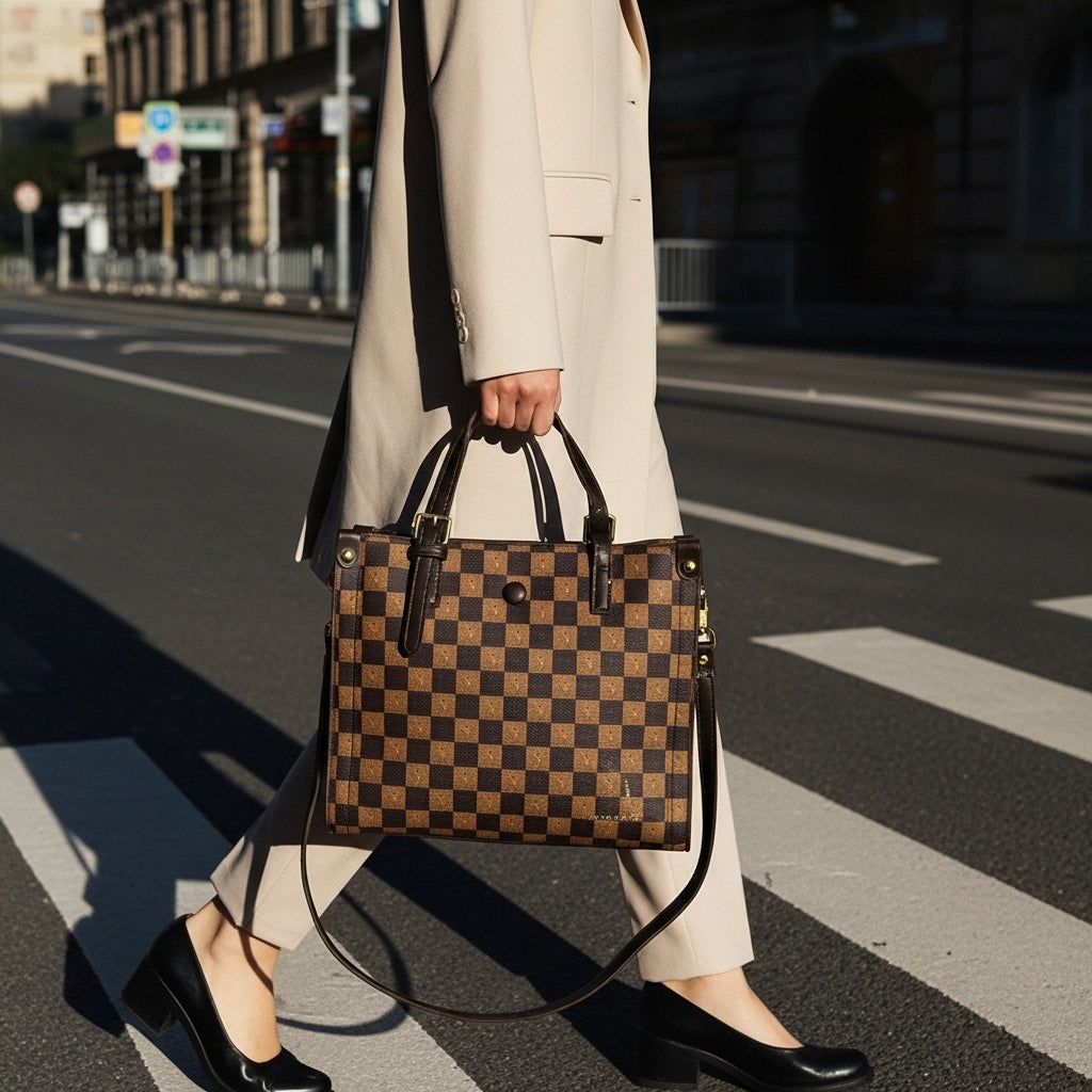 Damier Classic Structured Tote – Brown Checker