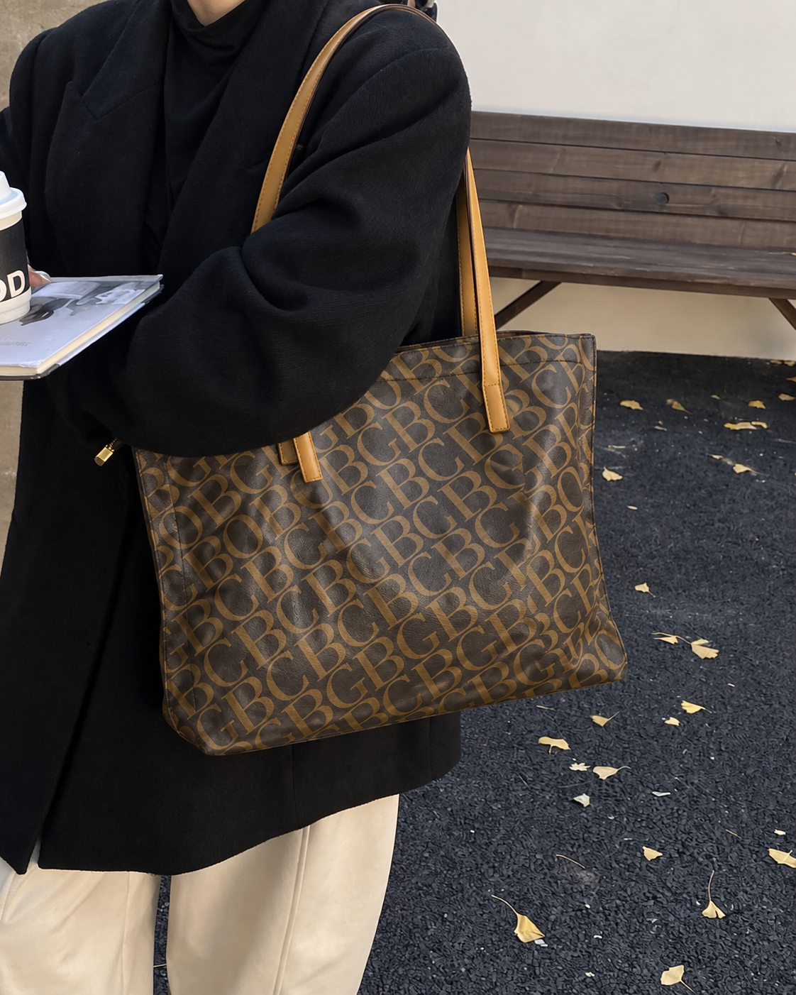 Heritage Brown Monogram Tote