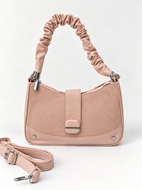 Luxury Beige Woven Shoulder Bag