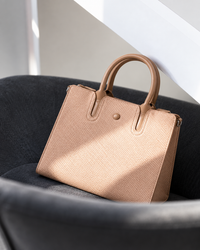 Rosalind Blush Woven Satchel
