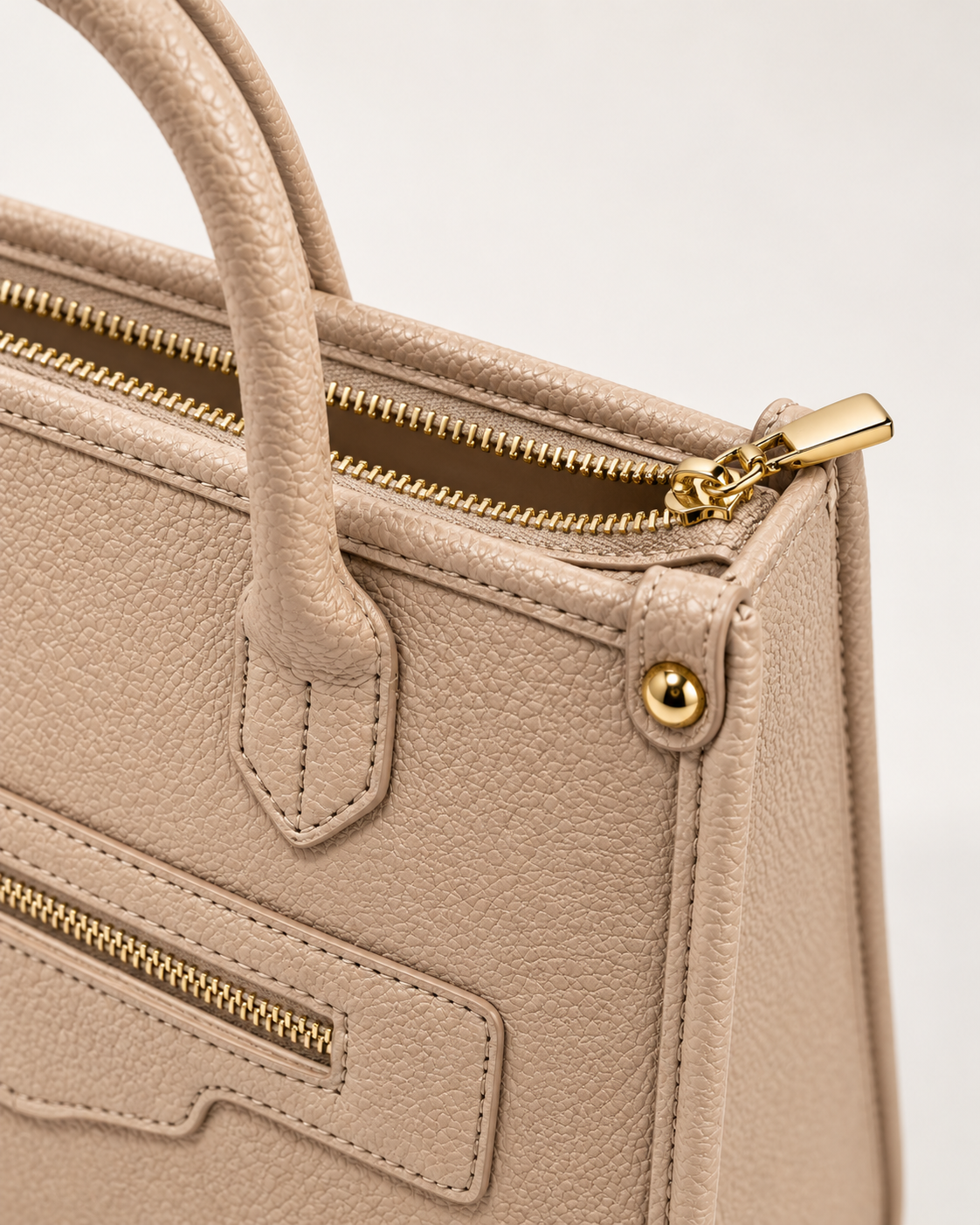 Beaumont Beige Structured Satchel
