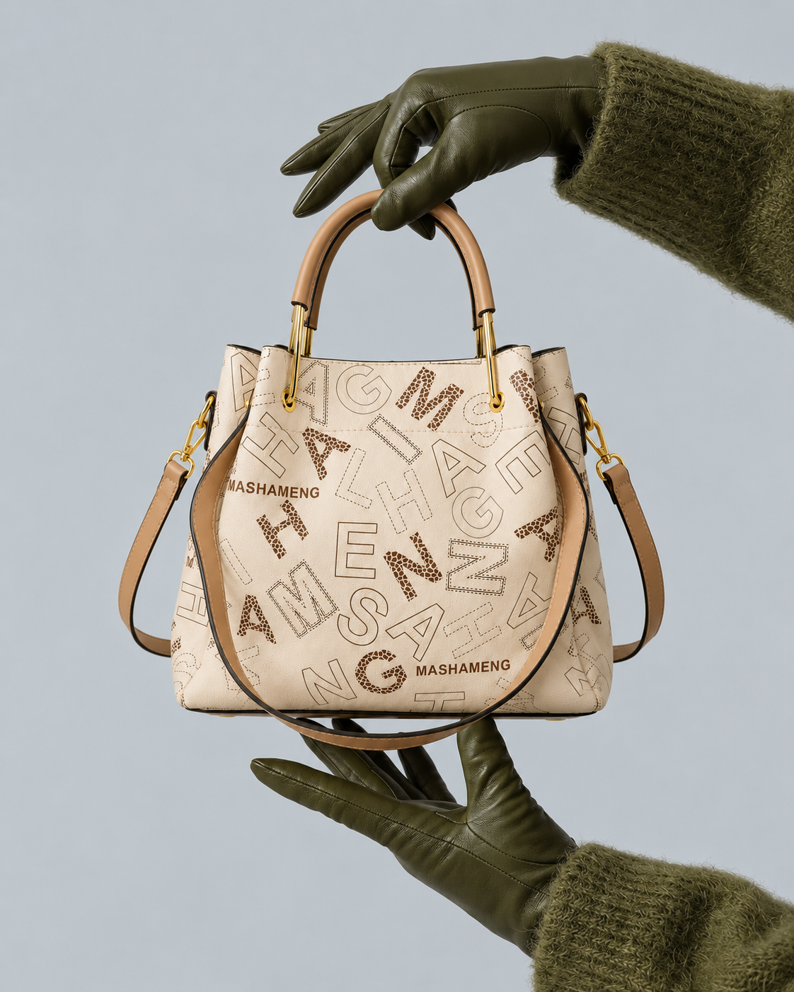 Sorbonne Cream Script Satchel