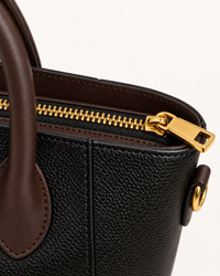 Ebony Mocha Textured Satchel
