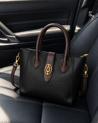 Ebony Mocha Textured Satchel